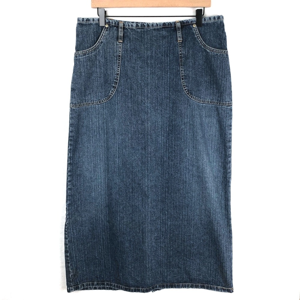 Old Navy Blue Denim Maxi Skirt